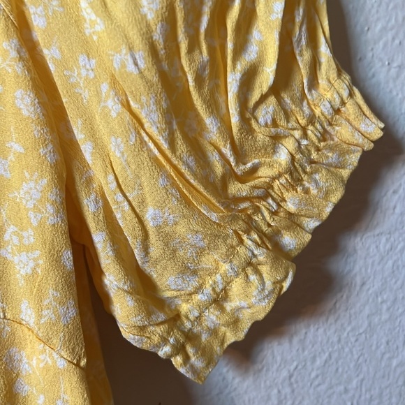 RueTopsBlousesSophie Rue Blooming Gather Bust Blouse yellow size NWT Size L - Picture 4 of 5